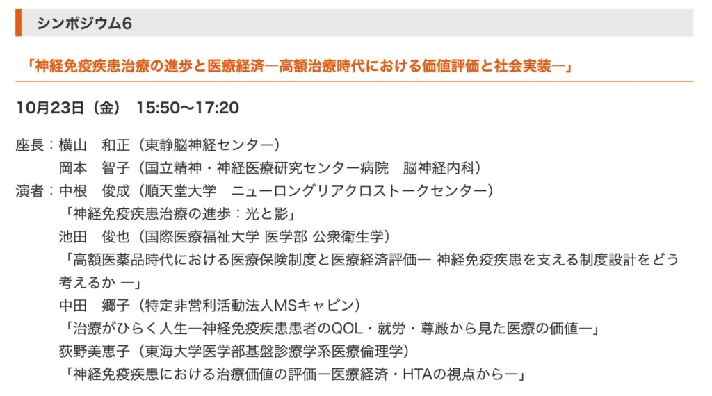 シンポジウム6プログラム