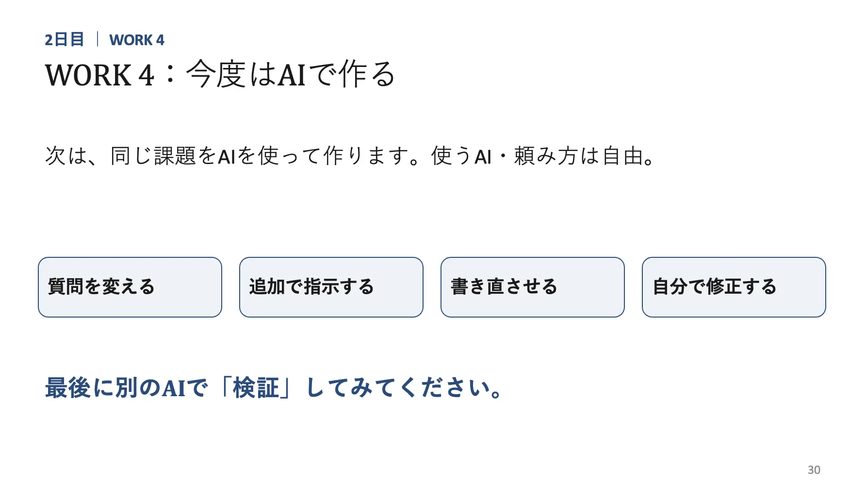 ワーク2「今度はAIで作る」