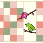 うぐいすと梅のイラスト